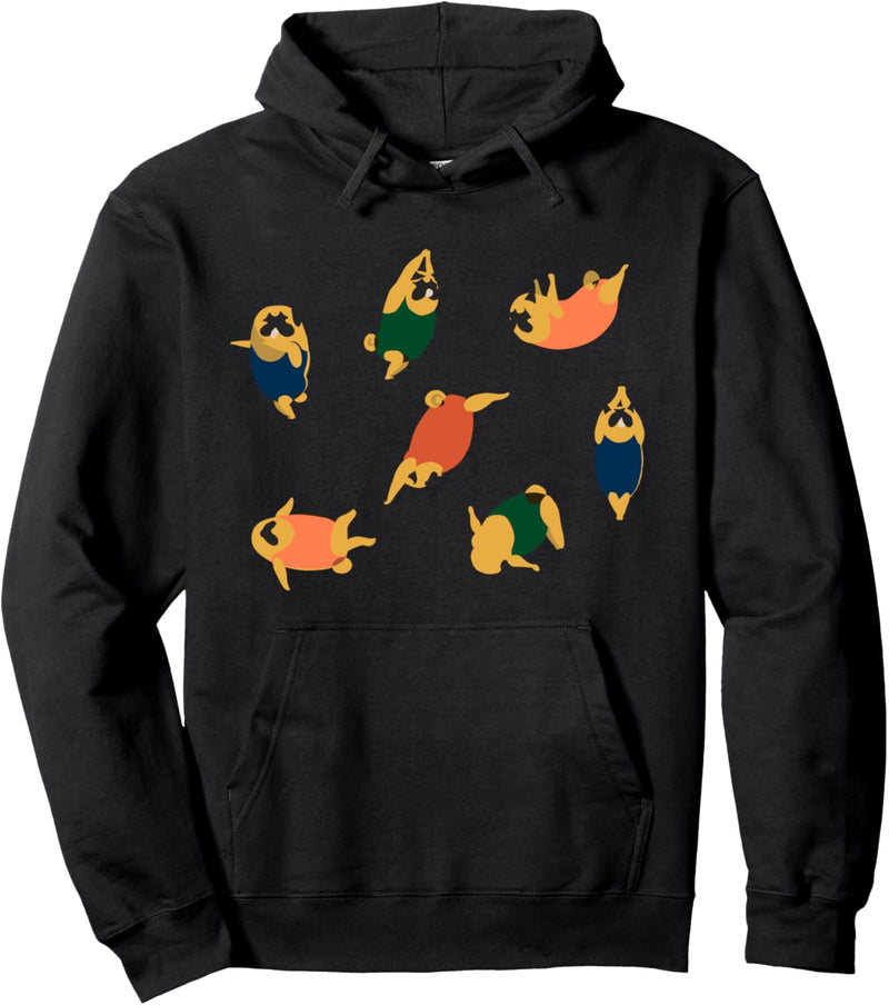 Pugs Swimmer Pullover Hoodie