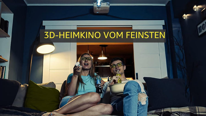 2X Hi-Shock Blue Heaven DLP-LINK 3D Brille für DLP 3D Beamer/Projektor - Kompatibel mit Optoma, LG,