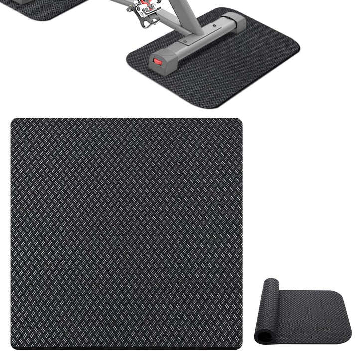 2 Stück Bodenschutzmatte Fitnessgerät, 63,5 x 30 cm Bodenschutzmatte Sport, 5 mm rutschfest Unterleg
