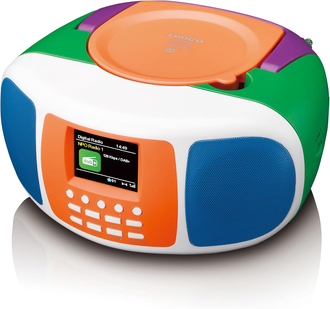 Lenco SCD-861KIDS - Tragbares DAB+/FM-Radio für Kinder mit Bluetooth® 5.3, CD-Player, Stereo-Sound,