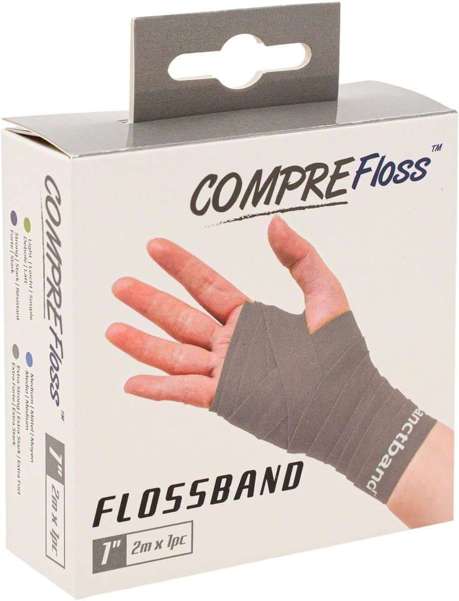 Flossband Level 4, 2m x 2,5 cm, extra stark, grau
