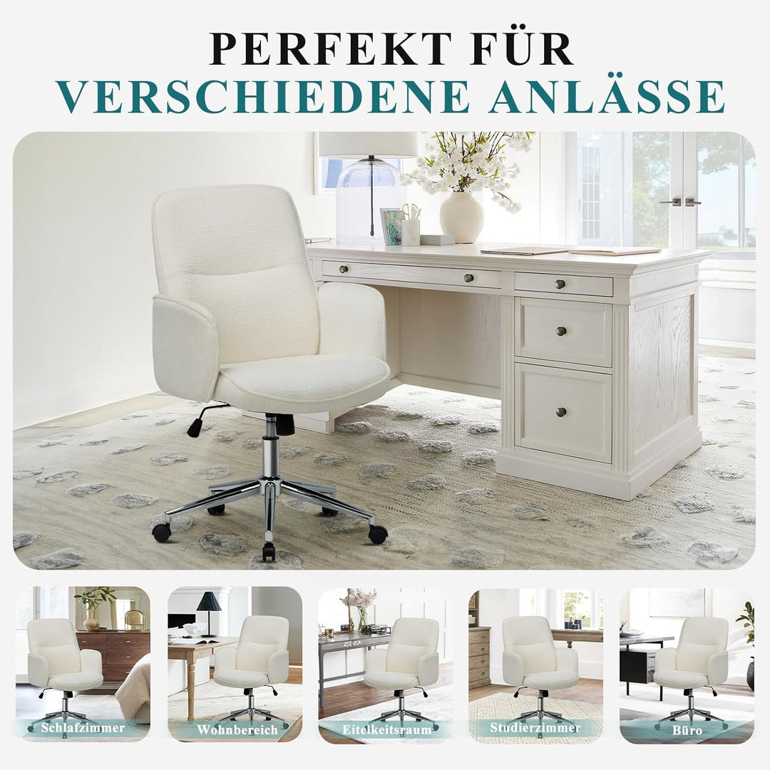 COLAMY High Back Shell-förmigen Bürostuhl, Moderne ergonomische Home Computer Schreibtischstuhl mit