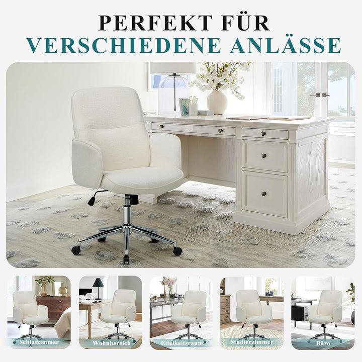 COLAMY High Back Shell-förmigen Bürostuhl, Moderne ergonomische Home Computer Schreibtischstuhl mit