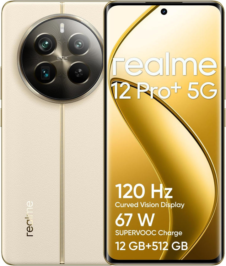 realme 12 Pro+ 5G Smartphone 12+512GB, Sony IMX890 OIS Camera, 3X Optical Zoom, Snapdragon 7s Gen 2