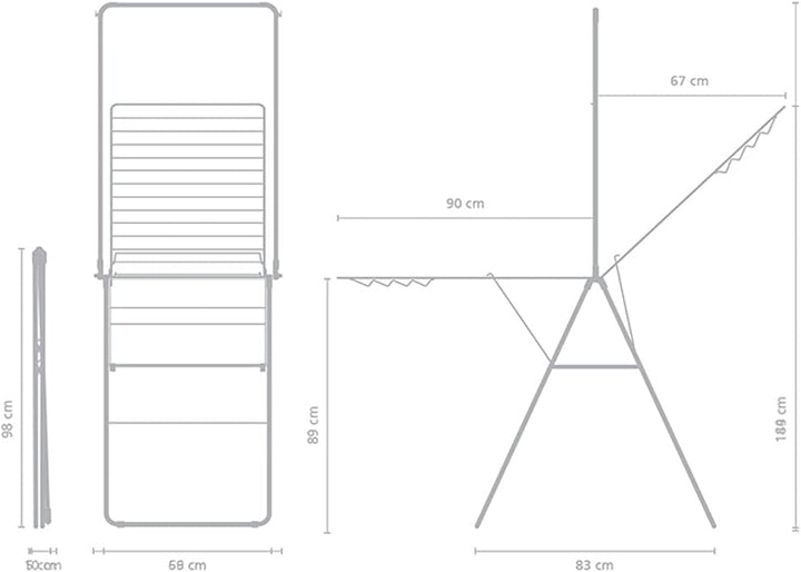 Brabantia HangOn Droogrek 403521 Matt Black
