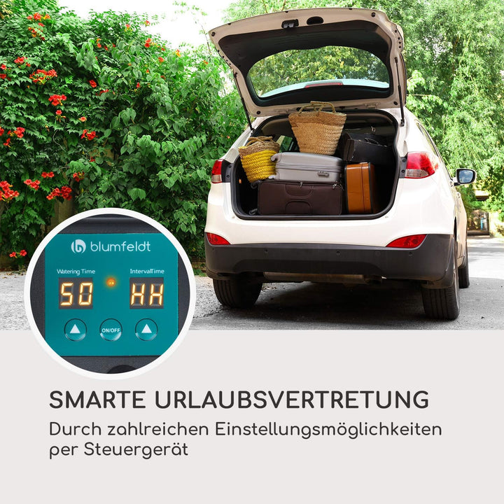 blumfeldt Greenkeeper Solar Bewässerungssystem, inkl. Solarpanel, Batterie: 1.500 mAh, umweltfreundl