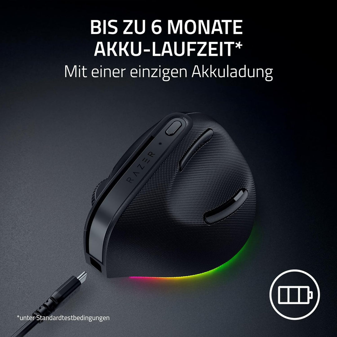Razer Pro Click V2 Vertical - Vertikale ergonomische kabellose Maus für Rechtshänder - KI Prompt Ass