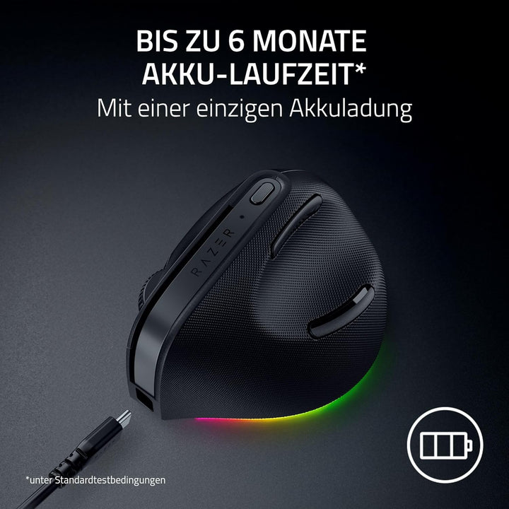 Razer Pro Click V2 Vertical - Vertikale ergonomische kabellose Maus für Rechtshänder - KI Prompt Ass