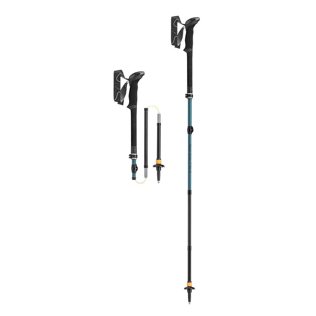 LEKI Makalu FX Carbon AS greenblue light-greenblue dark-black 110 - 130 cm, greenblue light-greenblu