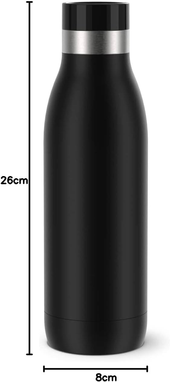 Tefal N3110910 Bluedrop Thermoflasche, 0.7 L, schwarz