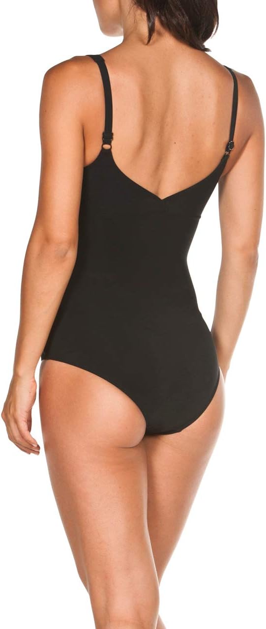 ARENA Damen W Jewel One Piece Low C Cup R One Piece Swimsuit 38 Black-white, 38 Black-white
