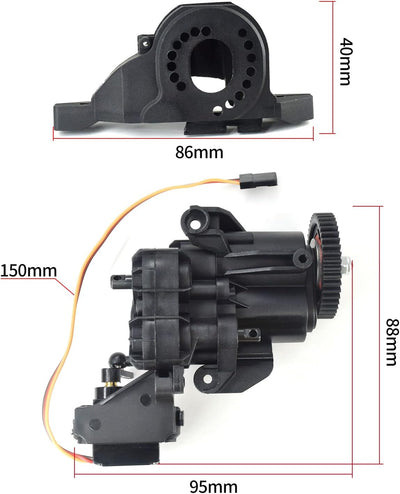 JOYSOG Metallgetriebe mit 2 Gängen und internen Zahnrädern für Traxxas 1/10 TRX-4 TRX-6 RC Crawler A