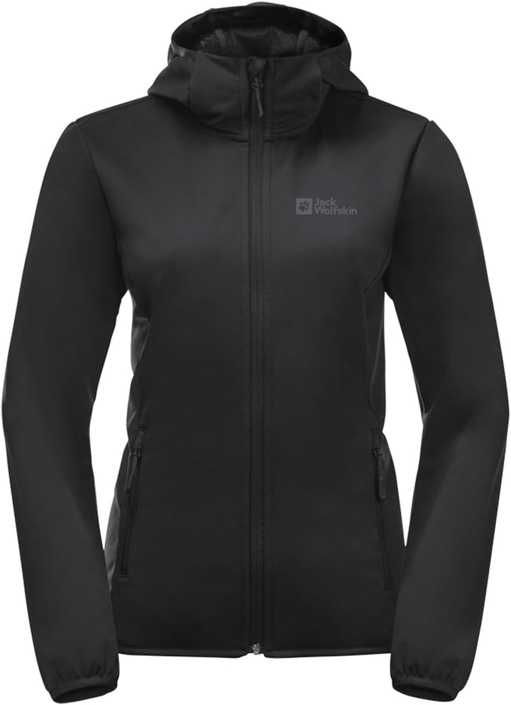 Jack Wolfskin Damen Windhain Hoody W Softshelljacke XS Schwarz, XS Schwarz
