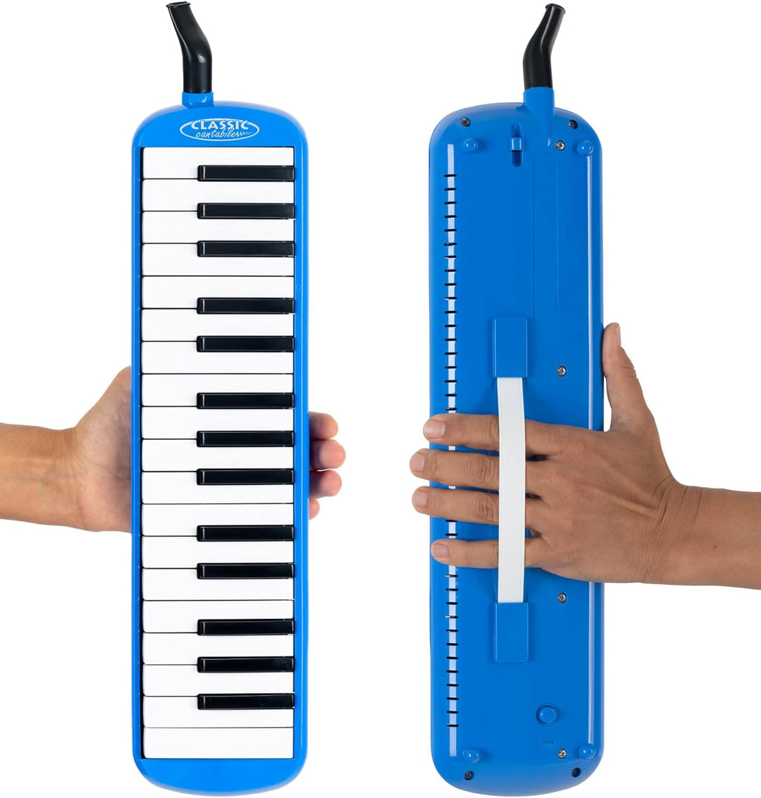 Classic Cantabile FML-32 BU Melodica - Blasharmonika mit 32 Tasten - Tonumfang: f - c³ - Booklet mit