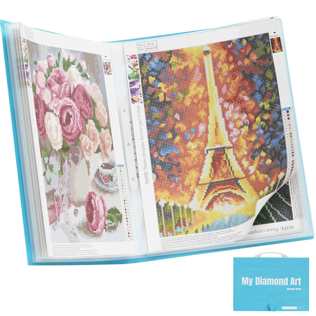 ARTDOT A3 Diamond Painting Mappe mit Griff, Diamond Painting Zubehör für Aufbewahrung Diamant Painti