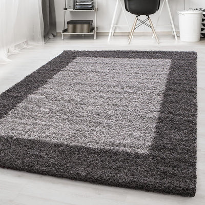 HomebyHome Shaggy Teppich 300x400 cm XXL für Wohnzimmer - Shaggy Teppich Hochflor Grau Extra Weich u