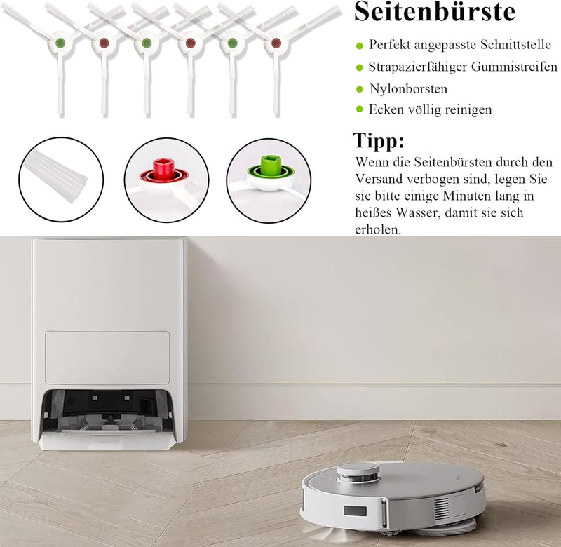 Bibemorol Zubehör für Ecovacs Deebot T20 Omni/ T20e Omni Saugroboter, Zubehörset mit 6* Staubbeutel