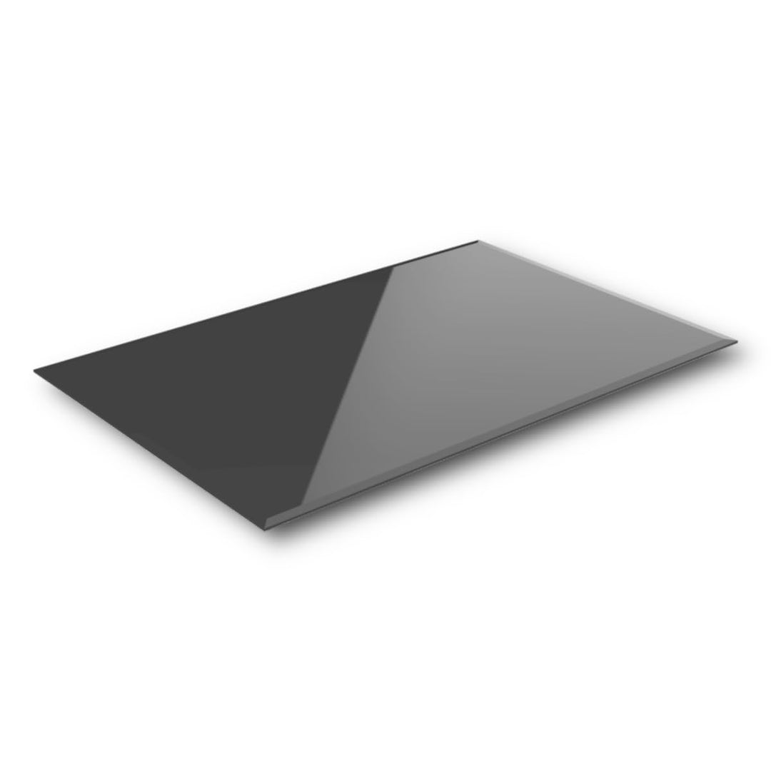 Euro Tische Glasplatte für Kaminofen und Tischplatte in 90x60cm Facettenschliff, Schutzplatte mit 6m