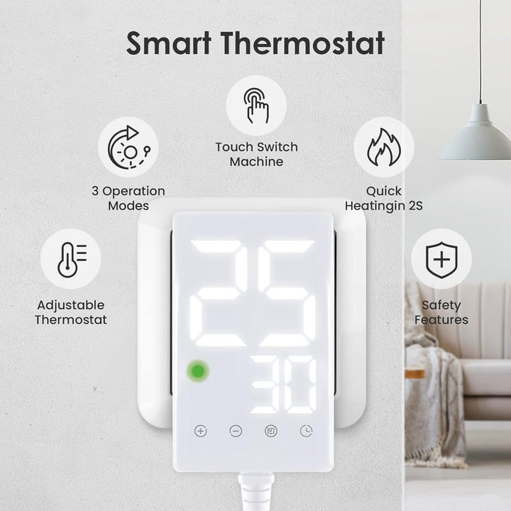 Hocosyme Infrarotheizung mit Thermostat 300 Watt, Infrarotheizung Wandmontage - 1-3 Min auf Betriebs