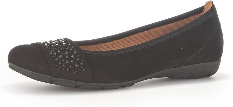 Gabor Damen Klassische Ballerinas, Frauen Flats,Abendschuhe,Slip-ons,klassisch elegant,Ballerinen,Pu