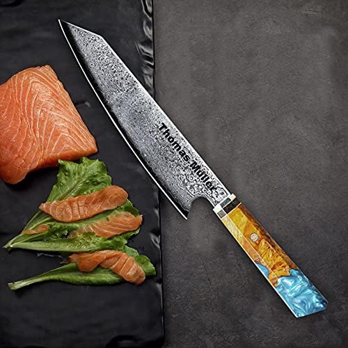 polar-effekt Damastmesser 20 cm Japanmesser 67 lagig mit gravierten Wunschname - personalisiert mit