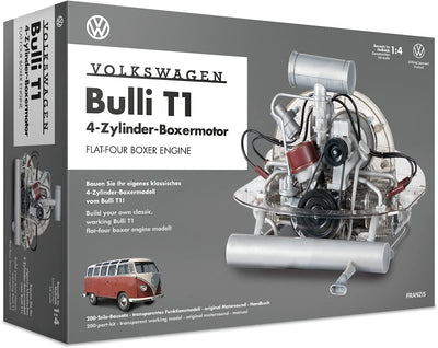 FRANZIS 67152 – Volkswagen VW Bulli T1 Boxermotor, originalgetreuer Motorbausatz des 4-Zylinder Moto