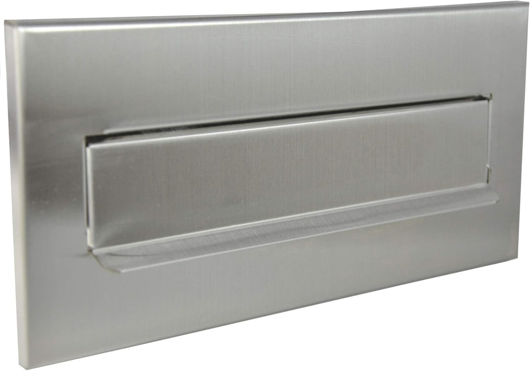 Einwurfklappe Briefeinwurf Briefklappe 100% Edelstahl 310x80 Mauerdurchwurf C4 (Edelstahl 310x135) 3