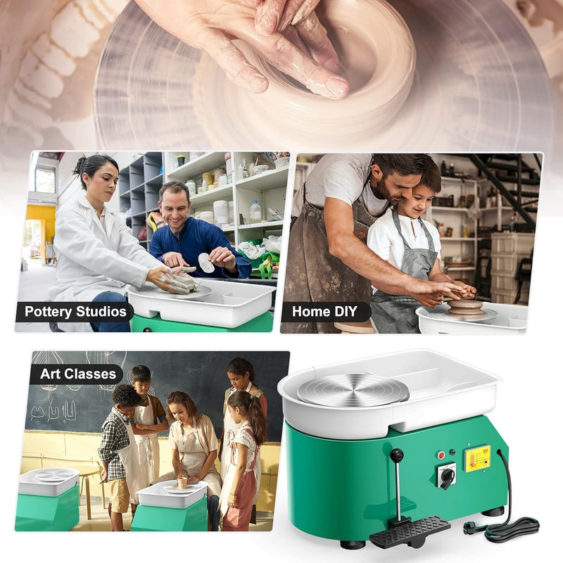 VAYOTOY Elektrische Töpferscheibe Maschine 25CM 350W Keramik Clay Maschine Professionelle Töpfersche