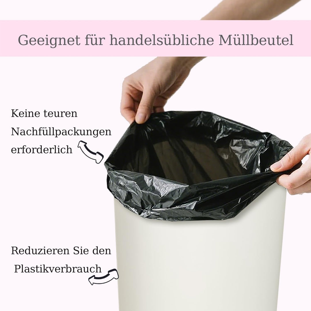 Windeleimer Geruchsdicht, Baby Windeleimer mit Deckel,Fasst bis zu 50 Windeln, Baby Mülleimer Geruch