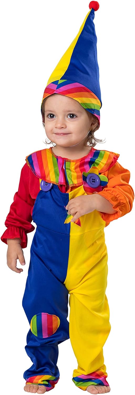Dress Up America Süsser süsser süsser Clown Buntes Kostüm 6-12 Monate (Taille 69 cm, Grösse 74 cm),