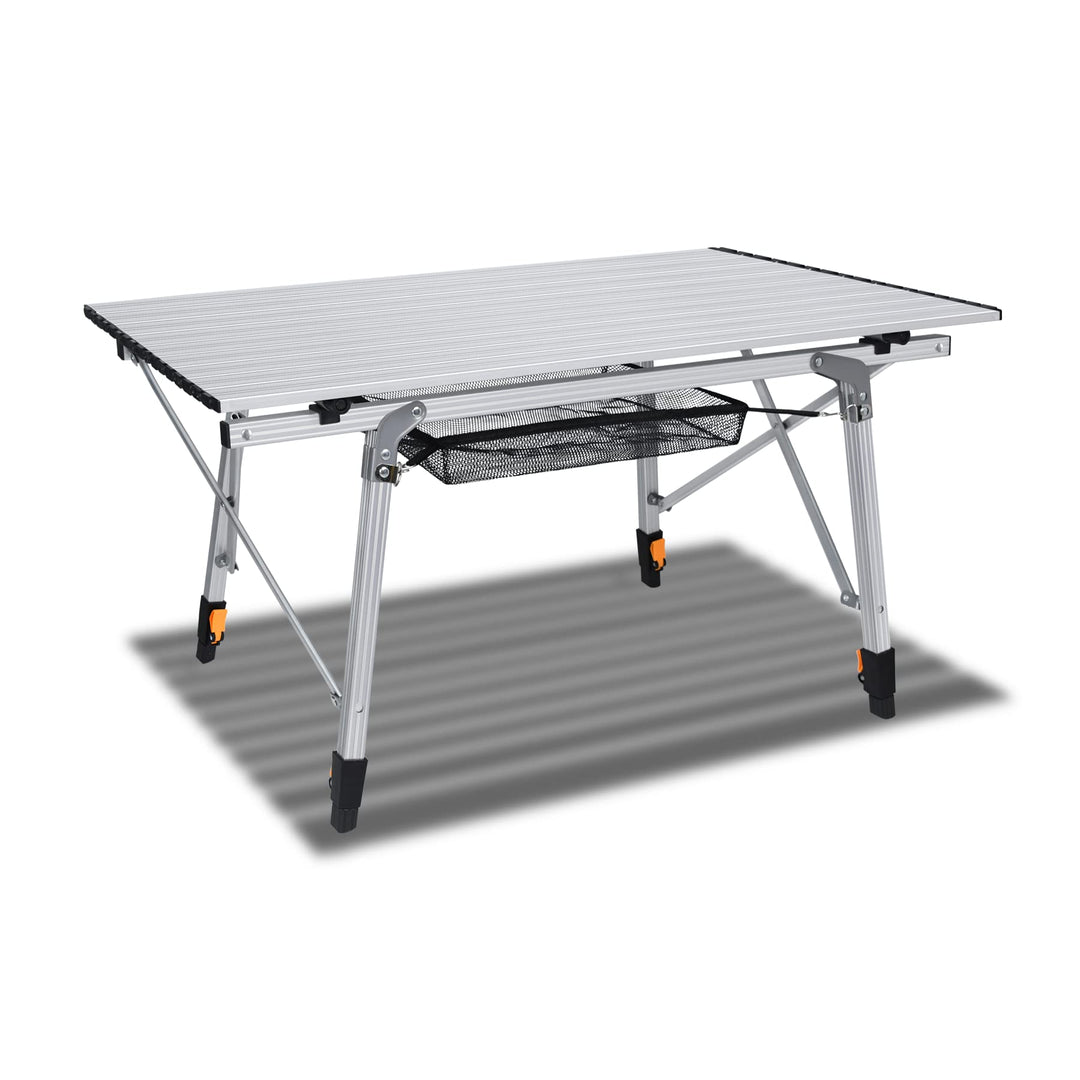 Froadp Campingtisch Faltbar aus Aluminium Höhenverstellbar Klapptisch Camping Zubehör 45x90x52cm Fal