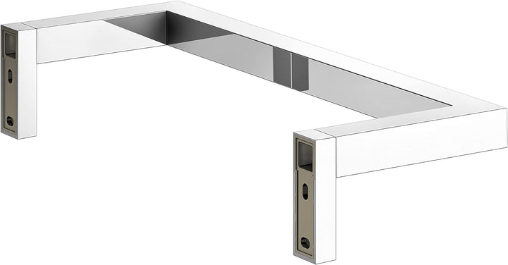 KEUCO Handtuchring aus Metall, Hochglanz-verchromt, 32cm breit, eckig, für Badezimmer und Gäste-Toil