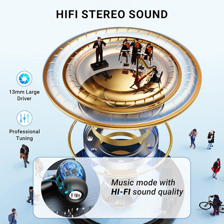 Bluetooth Kopfhörer,Kabellose Bluetooth Kopfhörer 5.3 In Ear Kopfhörer,42 Stunden Spielzeit,Sportkop