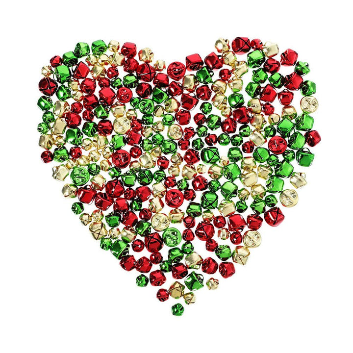 Suneast 100 Stück Weihnachts Glöckchen Schellen Metall Dekoration Glocken DIY Basteln Jingle Bells m