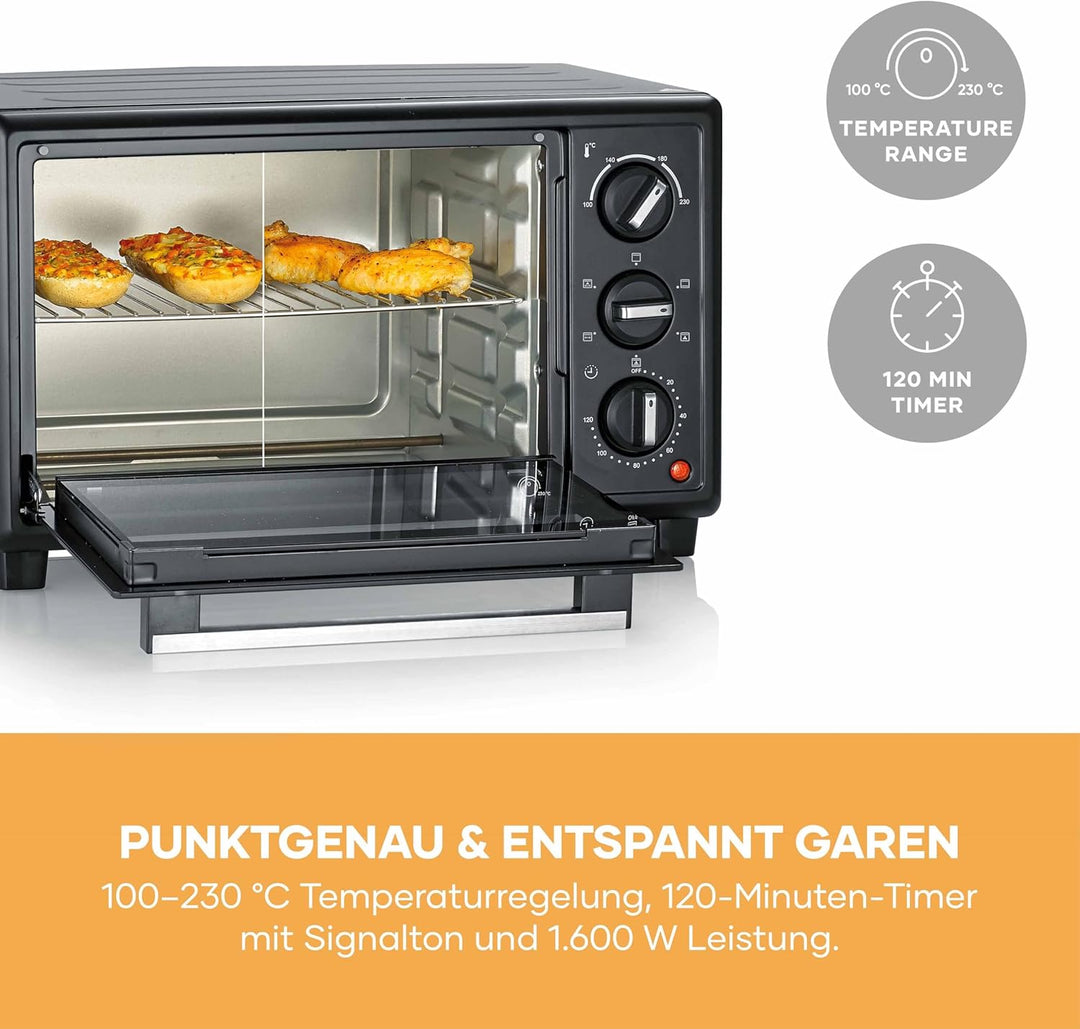 Severin Back- und Toastofen, Bake&Toast, 20L, bis 230°C, Umluft-Funktion, Ober- und Unterhitze, inkl