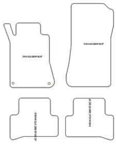 MDM fussmatten für Mercedes CLK (W208) ab 1997-2003 Passform wie Original aus Velours, Automatten mi