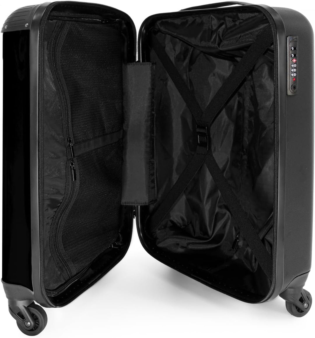 Handgepäck Koffer mit Rollen - Hartschalenkoffer, Trolley Mittelgross mit TSA Schloss - Reisetasche