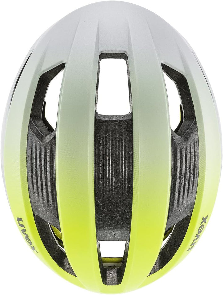 UVEX Fahrradhelm Rennradhelm UVEX Rise CC TOCSEN Gr 52-59 cm, neon Yellow Silver 56-59 cm, 56-59 cm