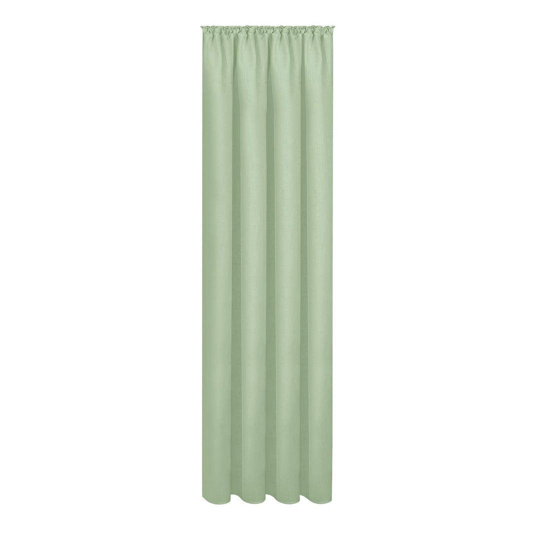 Gardine Magdalena aus zertifizierter Bio Baumwolle B/H: 140/245 cm blickdichter Vorhang grün, Grün