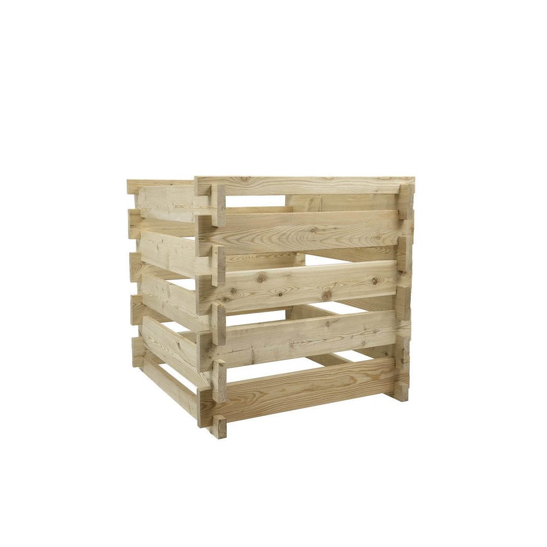 Holzkomposter Lärche 100x100xH100 cm mit Holz-Stecksystem Komposter Komposte Steckkomposter Komposts