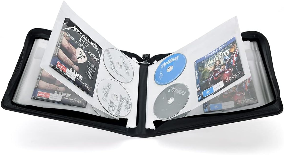 DVD Hülle 160 DVDs und 80 Booklets Kapazität, Speicher-CDs mit Booklet-Einsätzen Medienhalter organi