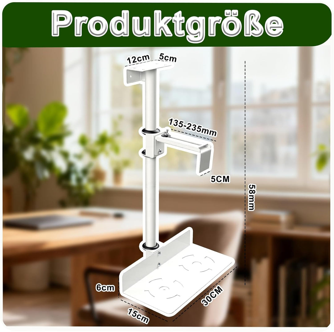 PC Halterung Unter Schreibtisch, Heavy Duty PC Halterung, Computergehäuse-Halterung bis zu 35 kg Tra