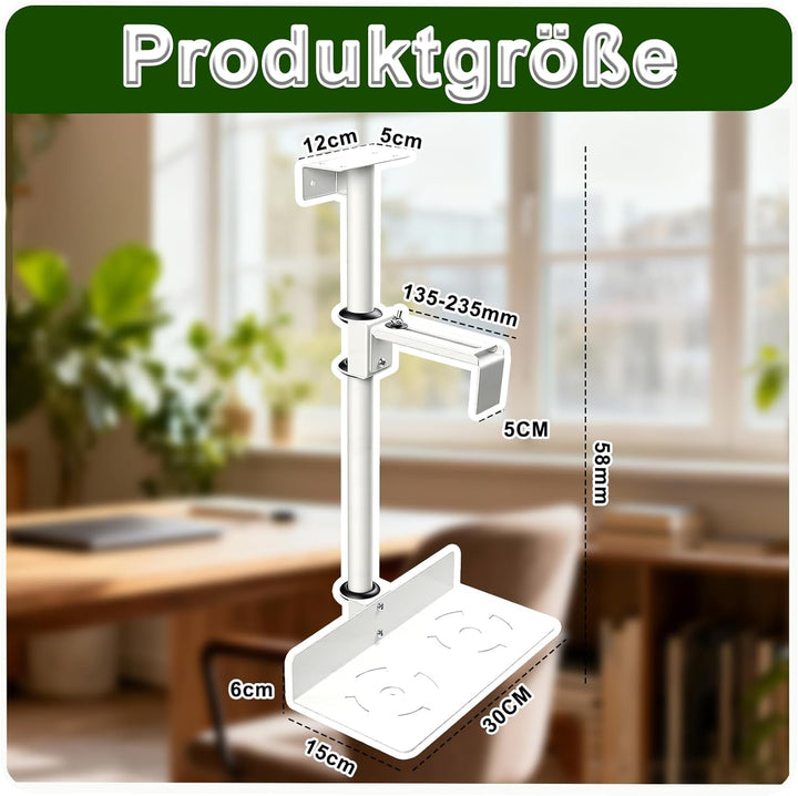 PC Halterung Unter Schreibtisch, Heavy Duty PC Halterung, Computergehäuse-Halterung bis zu 35 kg Tra