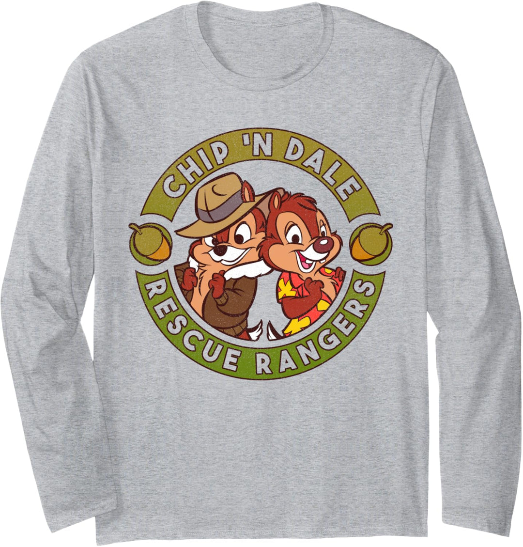 Disney Chip 'N Dale Rescue Rangers Logo Langarmshirt