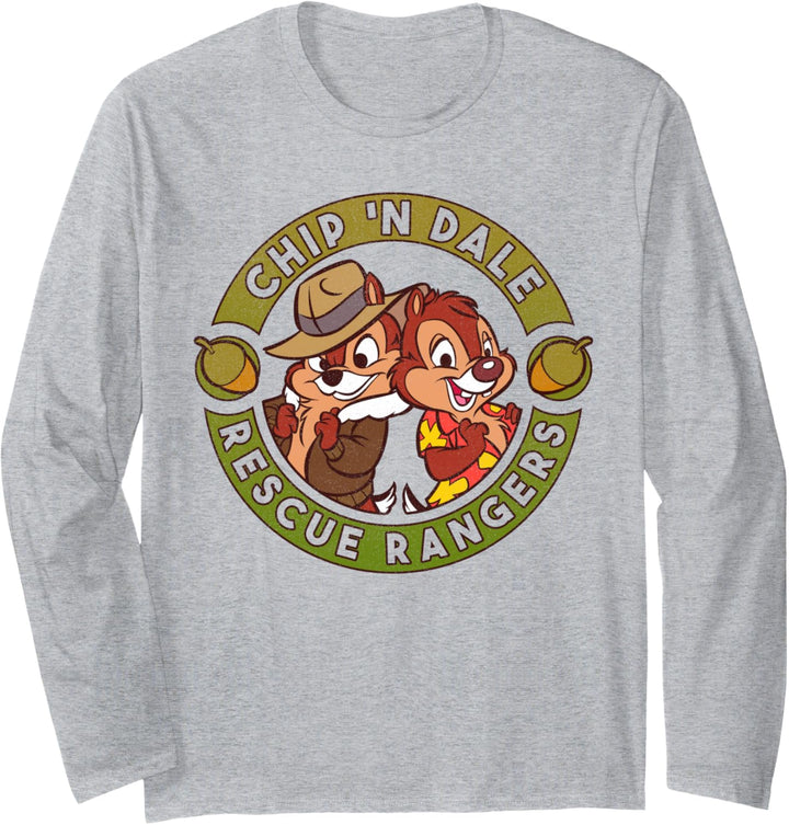 Disney Chip 'N Dale Rescue Rangers Logo Langarmshirt