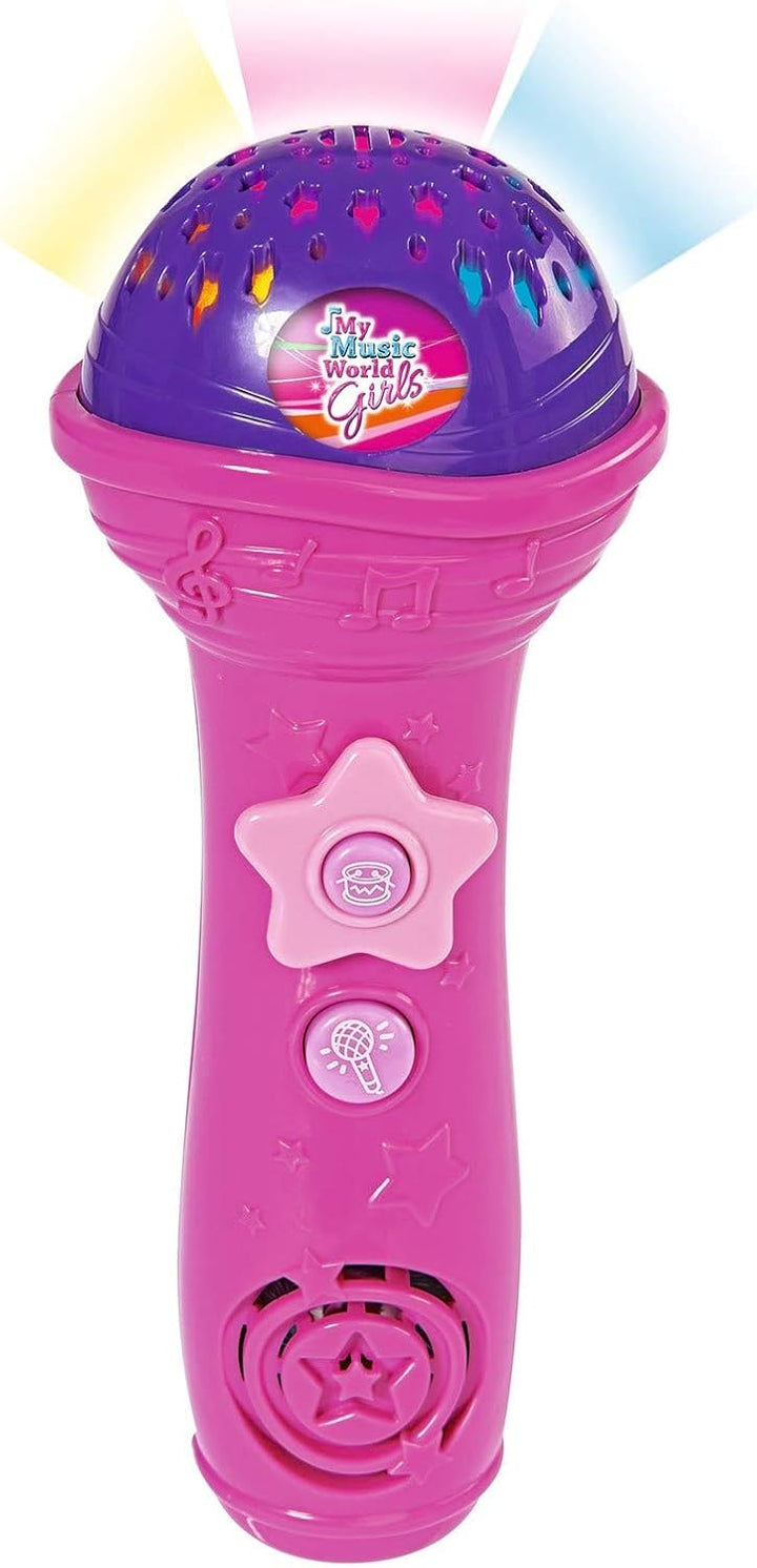 Simba 106831464 - My Music World Girls Shining Mikro, 4 Demos, 3 Rhythmen, 20cm, ab 3 Jahre