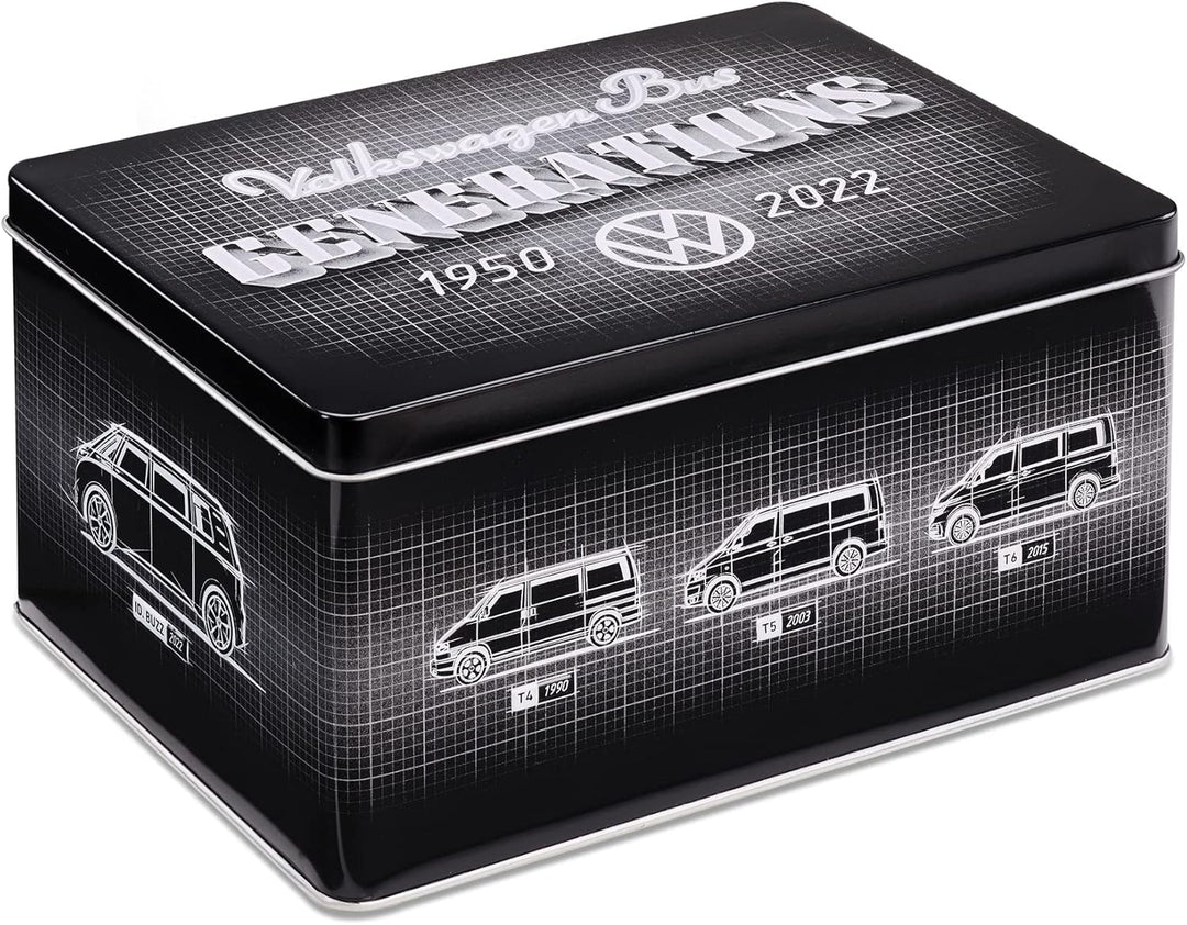 Volkswagen 1H4069649 Blechdose Vorratsdose Keksdose Transporter Bulli Modellreihe (T1-T7, ID Buzz)