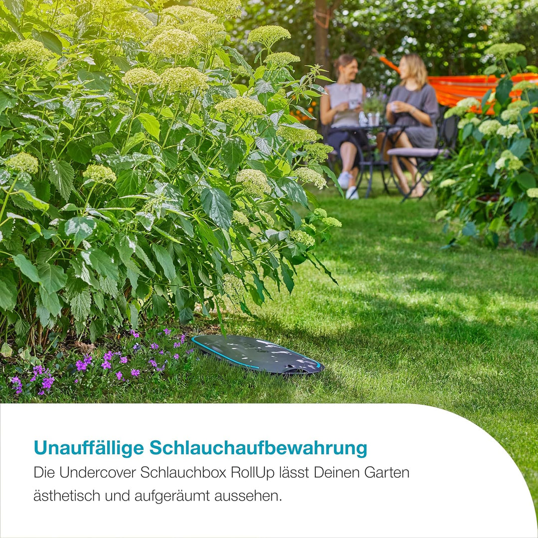 Gardena Undercover Schlauchbox RollUp M, 20 m Schlauch, diskrete unterirdische Installation, automat