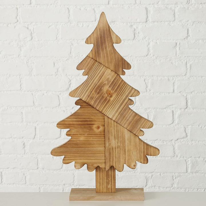 Boltze Deko-Aufsteller Darjan I H 50cm I Deko-Tanne aus Holz I Weihnachtsbaum I Weihnachts-Deko Tann