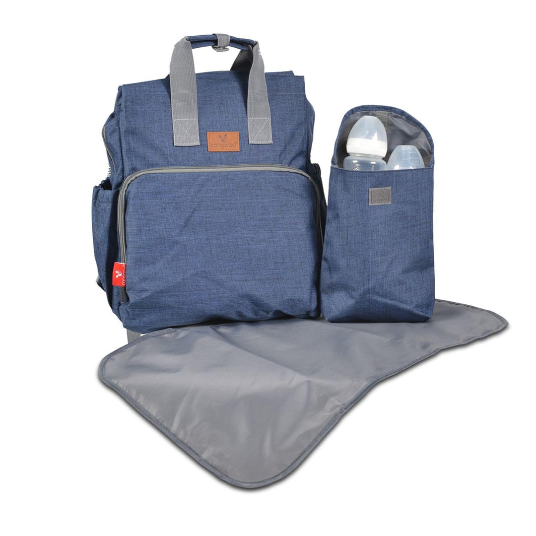 Moni Wickeltasche Lydia, zusätzliche Tasche, Wickelunterlage, Reissverschluss Blau, Blau